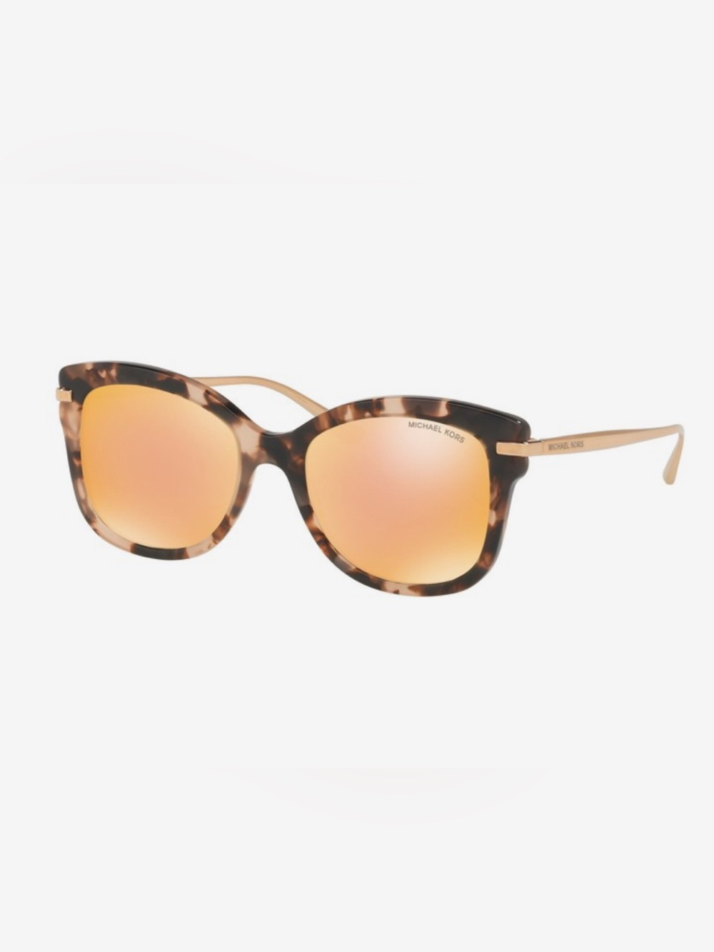 Michael Kors Lia Tortoise Frame Sunglasses with Rose Gold Lenses